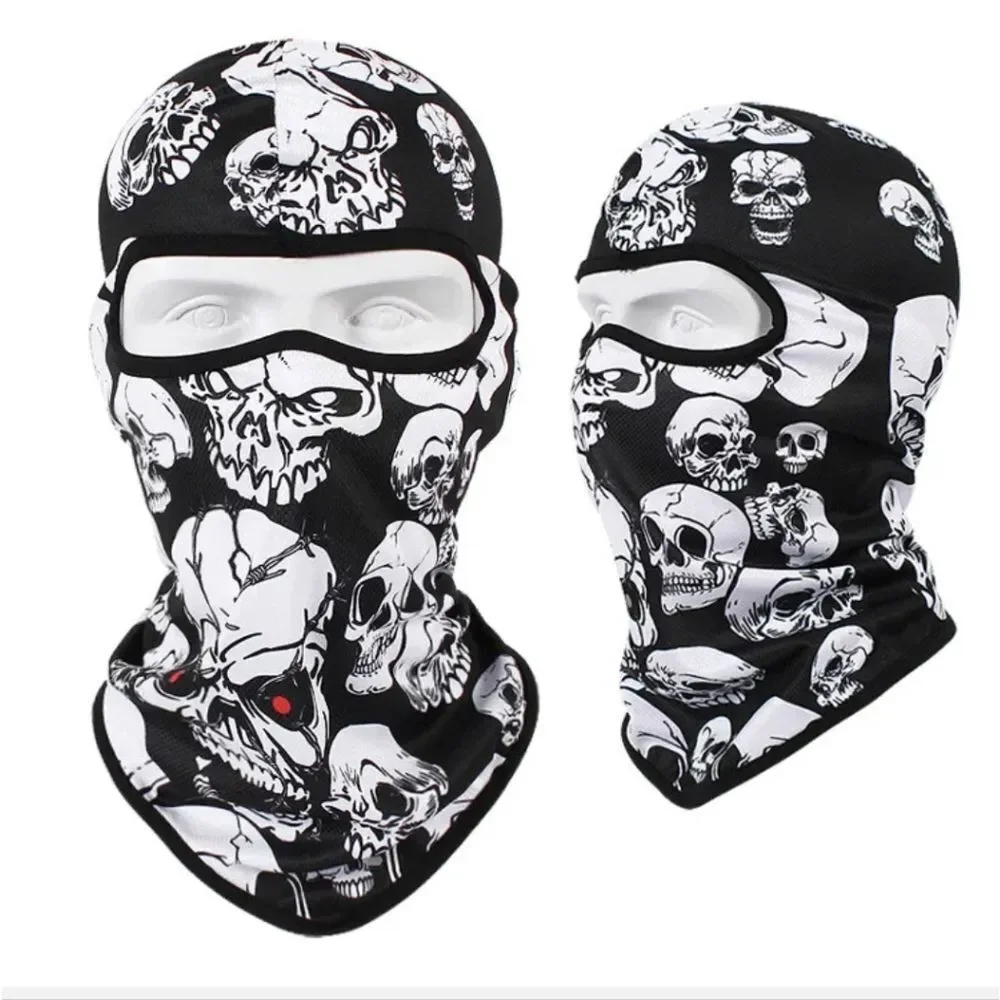 Tactical Skull Ghost Printed Full Face Mask Balaclava Halloween Ski Motorcycle